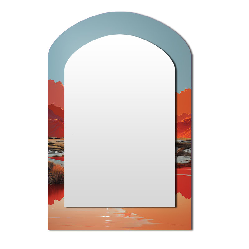 Miroir mural Bold Sunrise Horizon II - arche rose, 34 po x 25 po