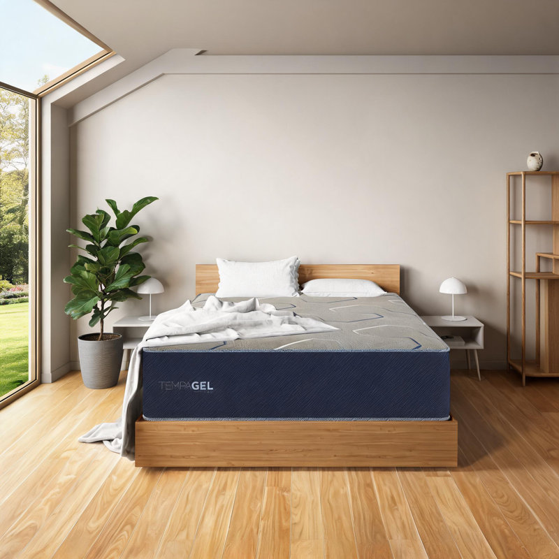 Foam King Size Plush Cooling Bed Base for Standard King Bedroom Spaces, 80 Inch Length, Rich Blue, King