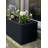 Black Rectangular Lightweight Planter Box, Matte Finish Flower Pot With Drainage Hole & Plug, Weather-Resistant Outdoor Trough For Patio, Balcony, Or Window, 10"W X 31.5"L X 10"H-1376279953