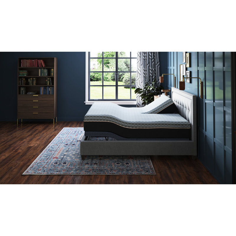 Adjustable Bed Bt3000 For Queen Size - Head And Foot With Remote, Programmable Memories, Chargers, , 3 Preset Positions (tv/zero Gravity/lounge), Intense Massage, Led Underbed Lights, Battery Backup,