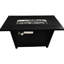 Table de foyer d'extérieur en acier de 42 po x l 25 po avec couvercle, noir, moderne, flamme réglable, foyer en acier inoxydable
