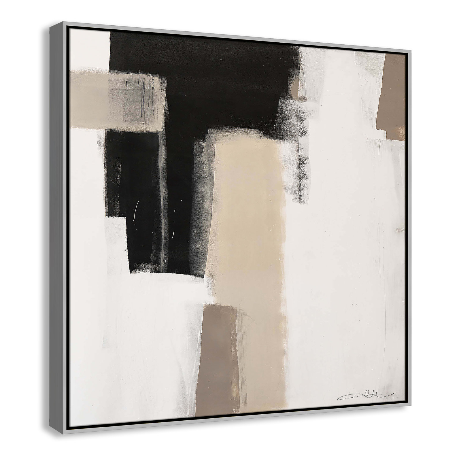 Earth Scapes I-A Print by Casa Fine Arts, 37.5" H x 37.5" W x 1.25" D, Silver Floater Framed