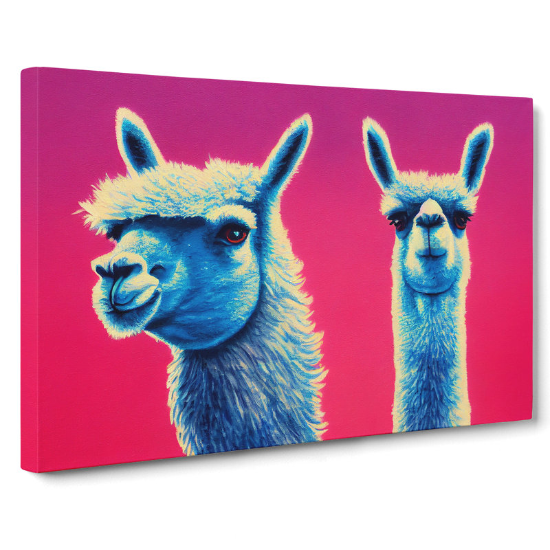 Colourful Llamas Vol.1 - Wrapped Canvas, 50cm H x 76cm W x 3cm D