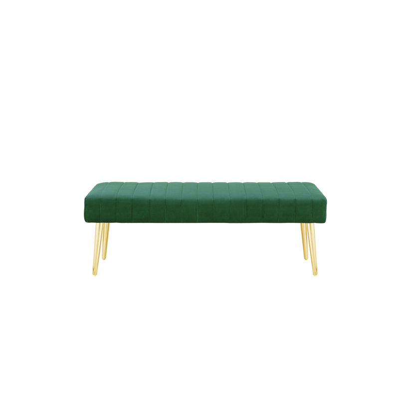 Banc en simili cuir Hilda, Vert