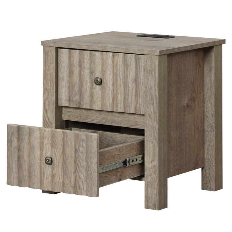 Clodomira 2 - Drawer End Table and Built-In Outlets