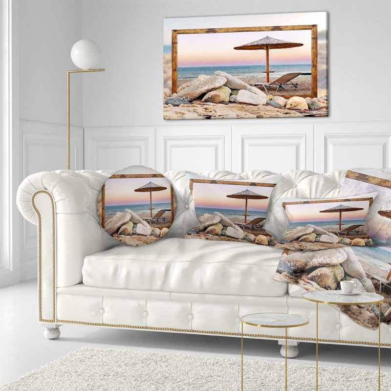 Housse et insert de coussin rectangulaire encadré