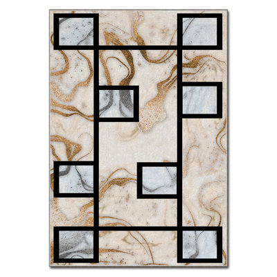 Luxurious Polyester Carpet, 3.3 x 4.6 Feet, 100% Velvet Fabric | 740 g/m², 0.08 in Pile Height | Non-Slip Felt Dot Underside, Laminated Sponge for Comfort | Easy to Clean, Machine Washable at 86°F