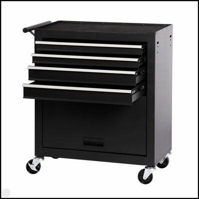 4-Drawer Rolling Tool Chest, Cabinet With 4 Wheels Tool Chest With Drawers, Suitable For Garages, Warehouses, Workshops, Repair Shops