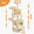 64" Cat Tree Tower Large Cat Scratching Post Tower, Suitable for Large Cats-1339481797