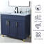 Ensemble de meuble-lavabo simple 36 po bleu