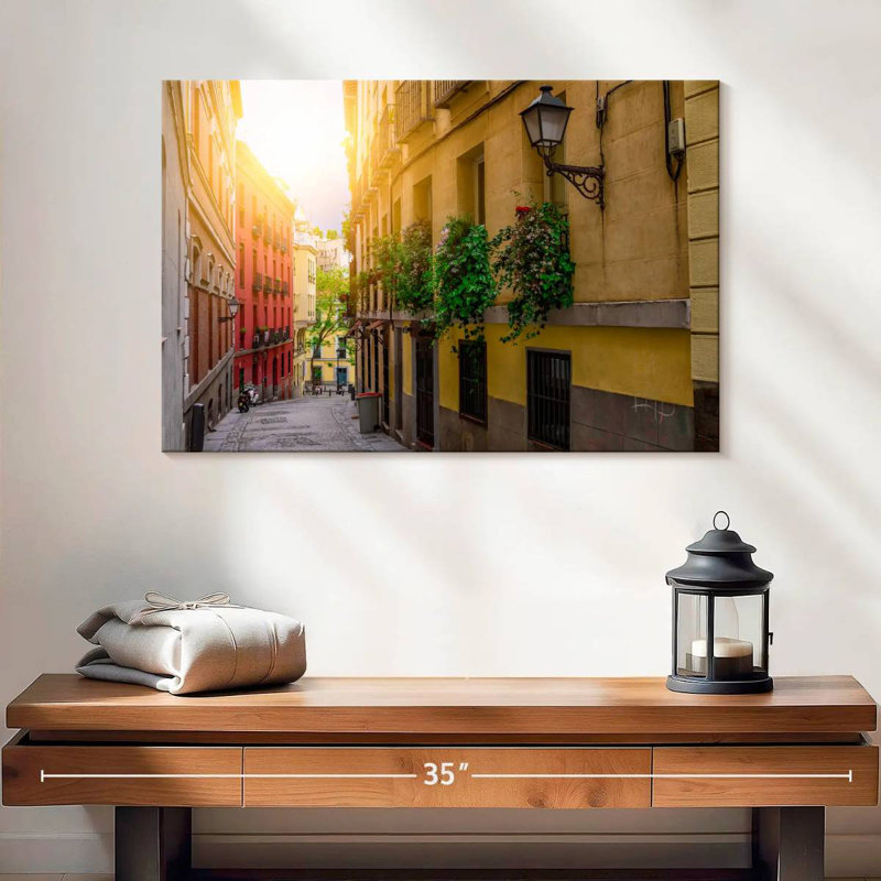 Vieille rue de Madrid, H 16 po x l 24 po