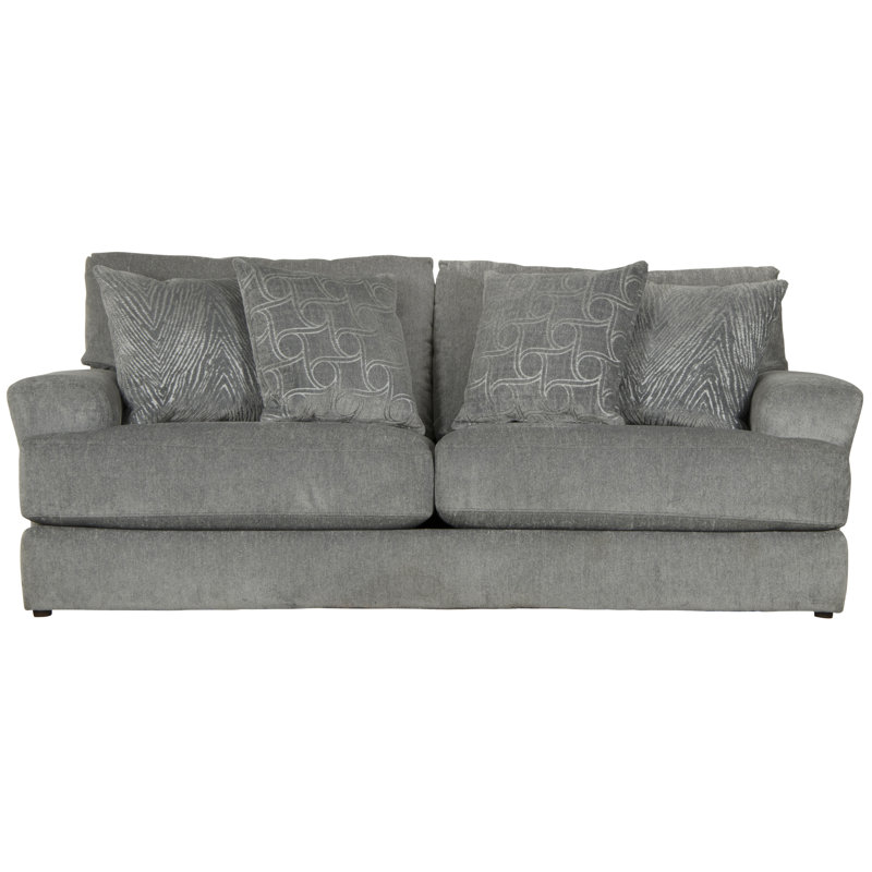 90" Recessed Arm Sofa with Reversible Cushions, Shark