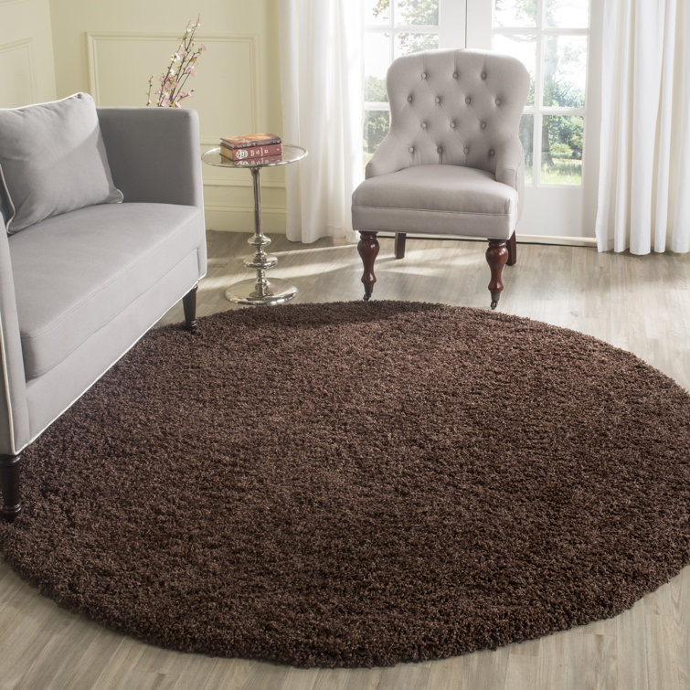 Tapis à poil long performance de couleur unie Rizco
