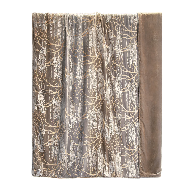 Willow Metallic Throw, 74" L x 52" W, Coyote