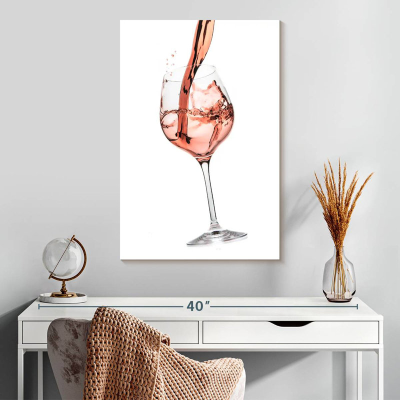 Yarlin Rose Wine Splash, 30" H x 20" W