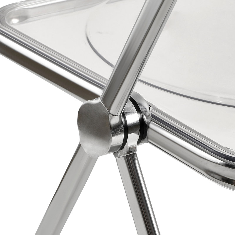 Chaise pliante avec chaises transparentes et chaise empilable en cristal empilable