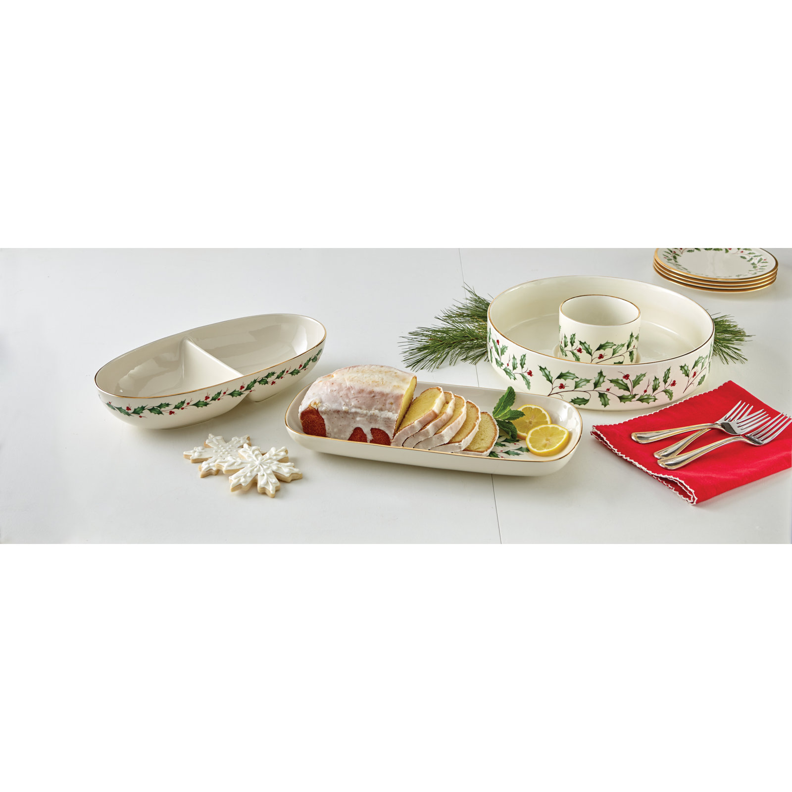 Holiday Porcelain Bread Platter