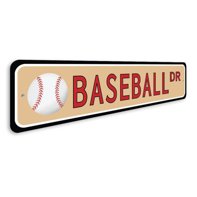 Baseball Street Aluminum Sign