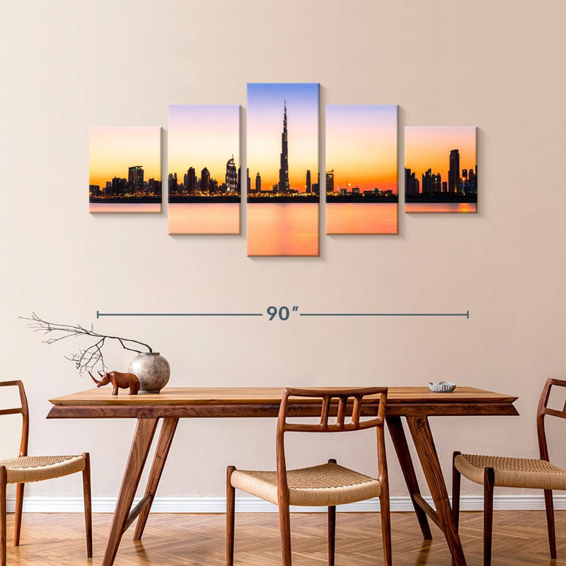 Horizon de Dubaï, EAU, H 42 po x l 92 po