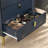 Modern 3-Drawer Nightstand with Metal Legs, Bedside Storage Cabinet for Bedroom and Living Room-2063962755