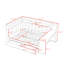 Lit de jour double avec tablettes, tiroirs, lumière DEL et bureau-1239985154