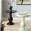 Table d'appoint blanc antique avec base piédestal