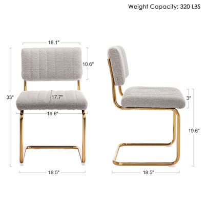 Corrigan Studio® Aveon Boucle Upholstered Dining Chair & Reviews | Wayfair