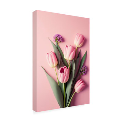 «Treechild Pink Tulips», art sur toile