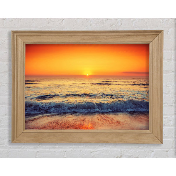 Bright Star Ocean Sunset - Single Picture Frame Print | Wayfair.co.uk