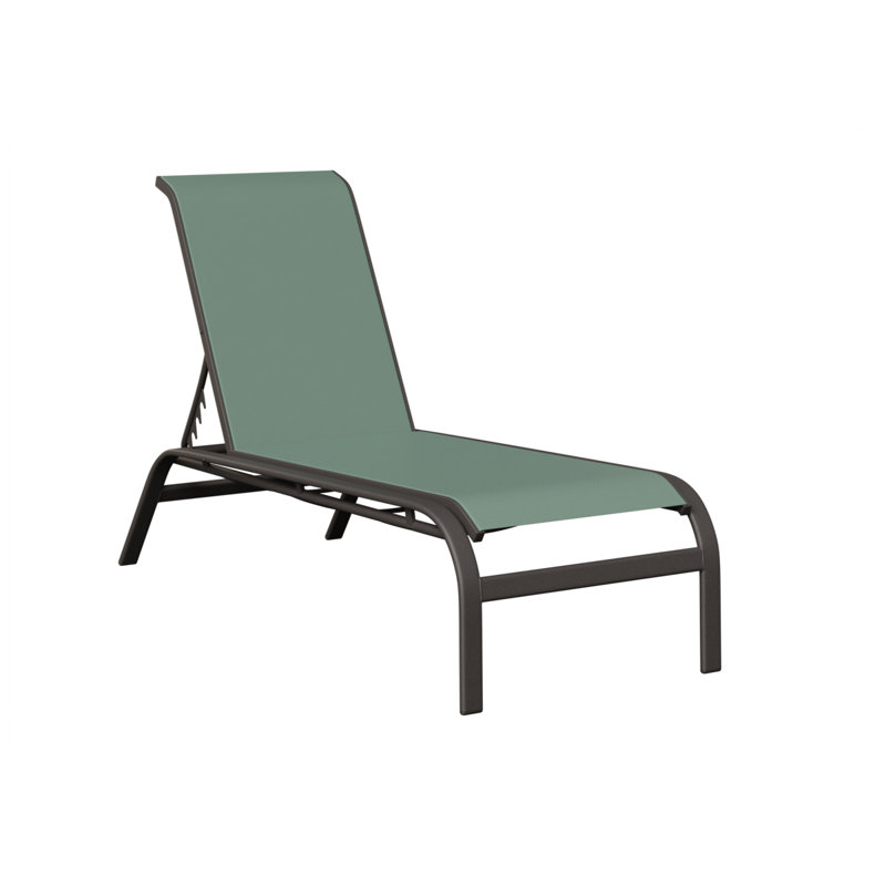 Chaise longue sans accoudoirs Berlin Gardens Murphy, Vert, Graphite moucheté