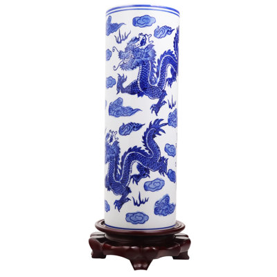 Chinese Porcelain 12" High Dragon Vase