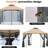 Bekham 11 FT. X 11 FT. Steel Paito Soft Top Gazebo with Netting and Canopy Roof