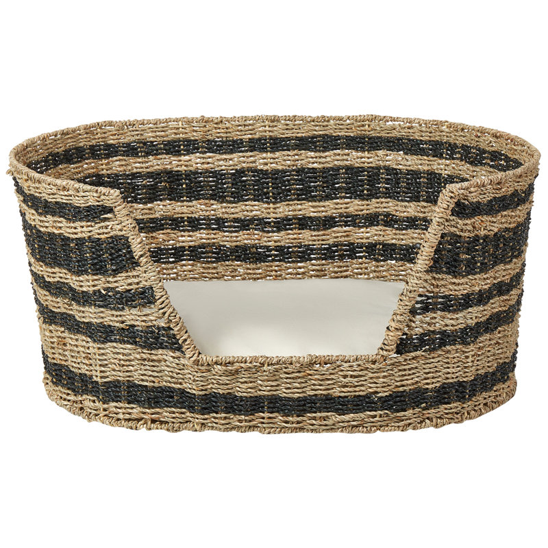 Alverda Striped Cotton Pet Bed