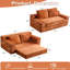 Canapé moderne en velours côtelé orange, assise profonde, coussin réversible, sans assemblage, mousse à mémoire de forme à haute résilience, convient à la lecture de mousse rembourrée,-1508335718