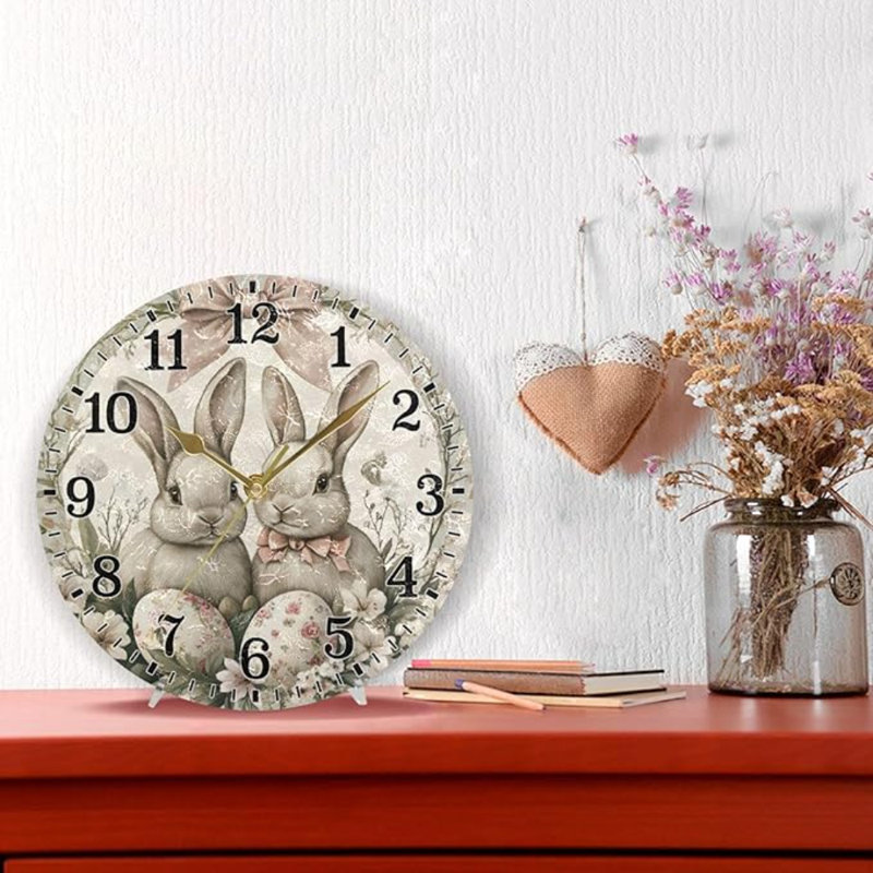 JUNZAN Floral Bow Bunny Rabbits Eggs