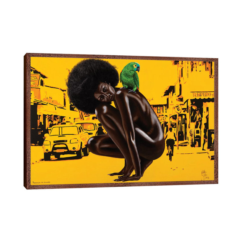 Princesa Do Invasao by Christian Beijer - Print on Canvas, Classic Brown Wood Framed Canvas, 66.04 cm H x 45.72 cm W