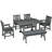 Outdoor Table and Chairs Furniture Set,6 Pieces Garden Dining Set,Patio Conversation Furniture Set(Not Included Umbrella)