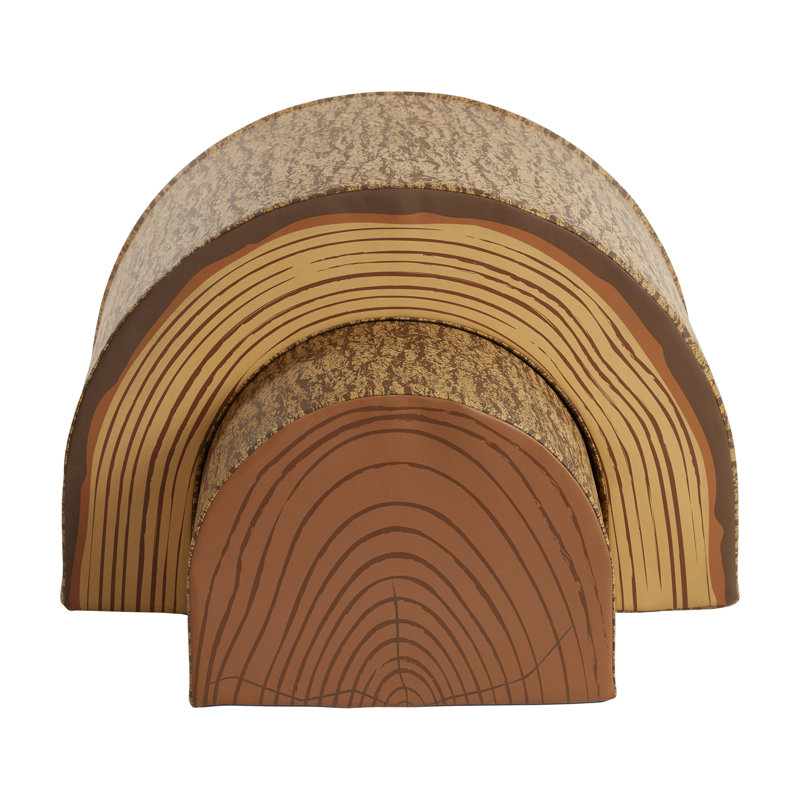 Tunnel pour arbre ECR4Kids SoftZone et grimpeur, ensemble de jeu pour tout-petit, chocolat
