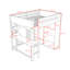 Lit mezzanine avec bureau, garde-robe et lumière RVB-528736780