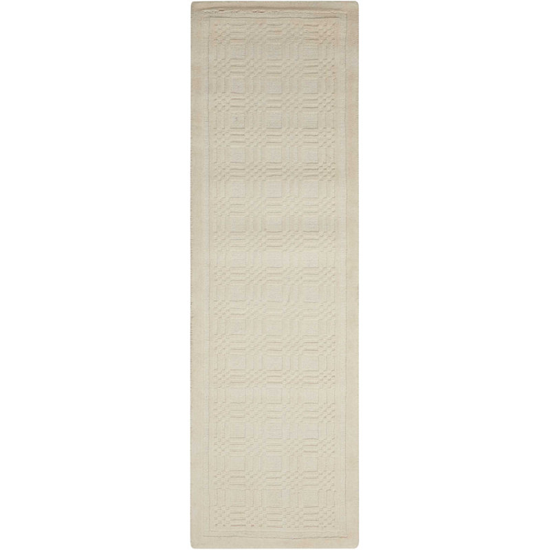Tapis ivoire Tressa, Tapis de couloir 2 pi 3 po x 7 pi 6 po