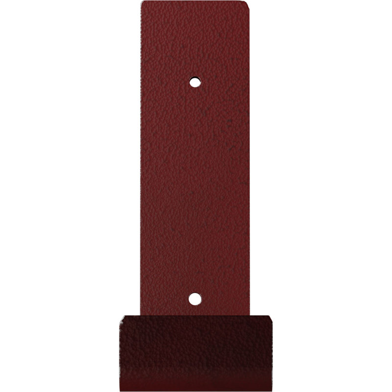 Support de tablette en acier, Rouge vif martelé, H 7 po x l 2 po x P 12 po