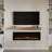 Lotta Wood Fireplace Mantel Shelf - Simple Transitional Design with Grooved Picture Frame Details-86788213-86788215