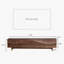 Meuble télé  Mid-Century, console média moderne en bois avec tiroirs, pieds dorés-87683860