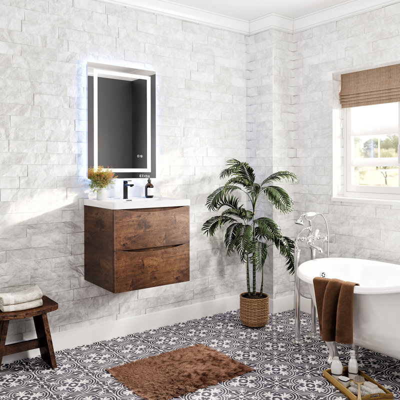 Ensemble de meuble-lavabo simple 24 po Firkins, Palissandre