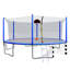 Trampoline 16 pi avec pompe à panier et échelle de basketball orange-110423665