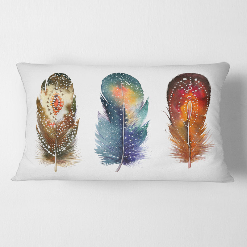 Housse et insert de coussin rectangulaire Feather