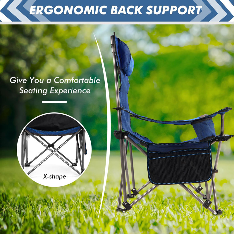 Candelora Folding Camping Chair, Blue