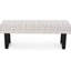 Banc en tissu avec imprimé noir, l 47,27 po x P 15,61 po H 18,21 po, rehausse le look de l'intérieur, ornement, pour la maison