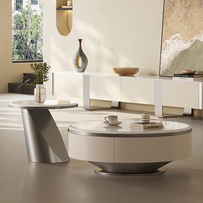 Ensemble de tables basses modernes et luxueuses, H 15,7 po x L 35,4 po x l 35,4 po