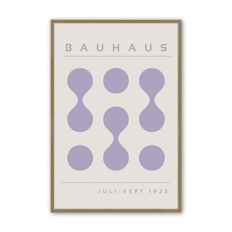 Mauve Bauhaus Flow I, impression, Ne s'applique pas, H 16 po x l 12 po x P 0,1 po, Impression sans cadre